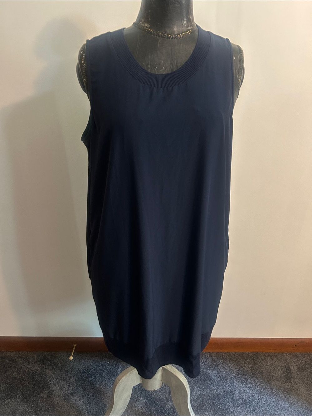 Athleta Zephyr Sleeveless Navy Shift Dress